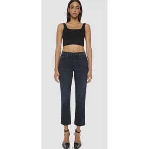 Mother Denim The Mid Rise Rider Ankle Jeans Night In Paris Dark Wash 29